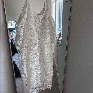 Elegant White Lace Dress